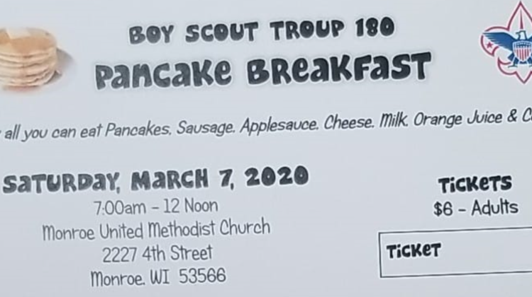 Troop 180 Pancake Breakfast 2020